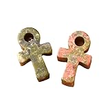 GQGQA 2PCS -PCs 30 * 20 mm Natursteinkreuz Pendel Lose Edelsteinperlen, Natursteinperlen zum...