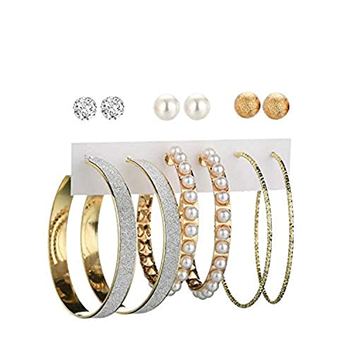 YouBella Jewellery Gold Plated Hoop and Stud Earrings Combo for Women and Girls (Gold) (YBEAR_32869) YouBella Jewellery Gold Plated Hoop and Stud Earrings Combo for Women and Girls (Gold) (YBEAR_32869)