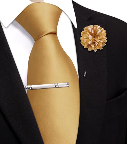 Image of Hi-Tie Men's Extra Long Solid Satin Tie Set 63 Inch /70 Inch Formal Necktie