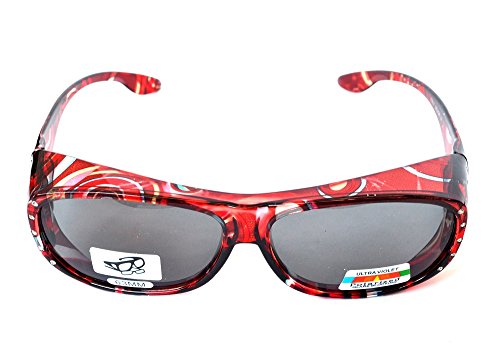 Polarized Rhinestone Wear Over Sunglasses- Size Large -Oval Rectangular Fit Over Lens Cover Sunglasses2