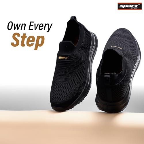 Image of SPARX Sports Walking Shoes for Men - Lightweight Breathable Slip-On Shoes with Cushioned Comfort, Shock Absorption, Durable Grip, Flexible Sole & Everyday Walking Performance