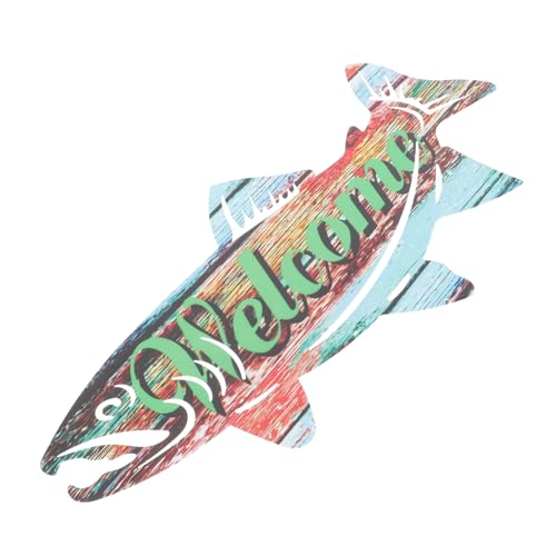 TOYZFRIENDY Eisen Fisch Skulptur Wandornament Gartendeko Figur Außen Lebensecht Kompakt Garten Schmuck Kreative Teichfigur Streudeko Für Dekorative Gartenszene