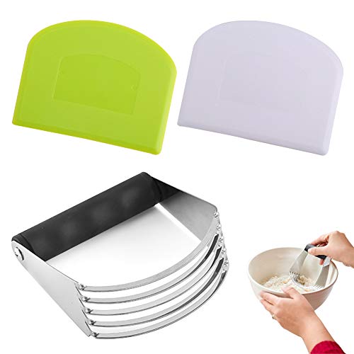 Mezclador de masa de acero inoxidable, mango de goma antideslizante, multifunción, mezclador manual para familias y profesionales, herramientas de repostería Cover