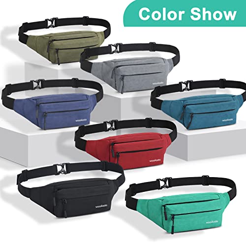 Woomada Crossbody Belt Bag, Fanny Pack For Women, Waist Pack With Adjustable Strap & Headphone Jack, Pocket Waist Bag For Running Workout Sports Travelling Cycling Hiking Jogging, Easy Carry Any Phone #TOP7