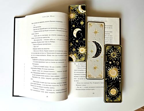 Image of Set of 3 Premium Bookmarks | Great Wave Hokusai Art Inspired, Anime Inspired & Koi Fish | Elegant Frame with Tassel | Perfect Gift for Readers & Collectors | Eco-Friendly Bioplastic (Celestial Dreams)