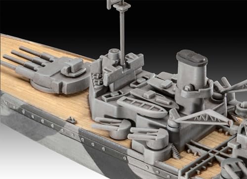 Revell Modellbau I Model Set HMS Duke of York I Escala 1:1200 I 45 piezas I Juego de manualidades a partir de 12 años I Modelo detallado I Barco histórico I Maqueta