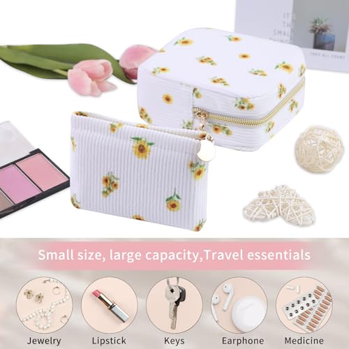 Image of 2-Pack Period Bag for Women Girls, Portable Corduroy Sanitary Napkin Storage Bag Period Pouch Small Discreet Menstrual Pouch, Sanitary Pads Bag Period Kits Tampons Holder for First Period