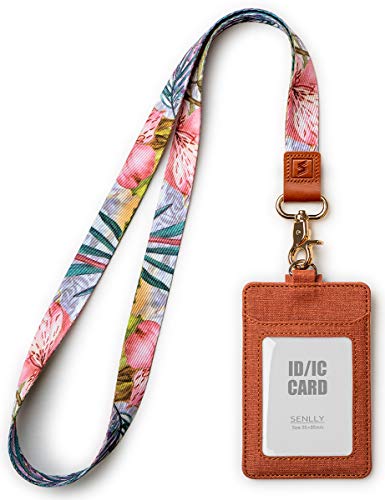 SENLLY ID Cadeau Porte-badge avec Jolie Sangle Cover