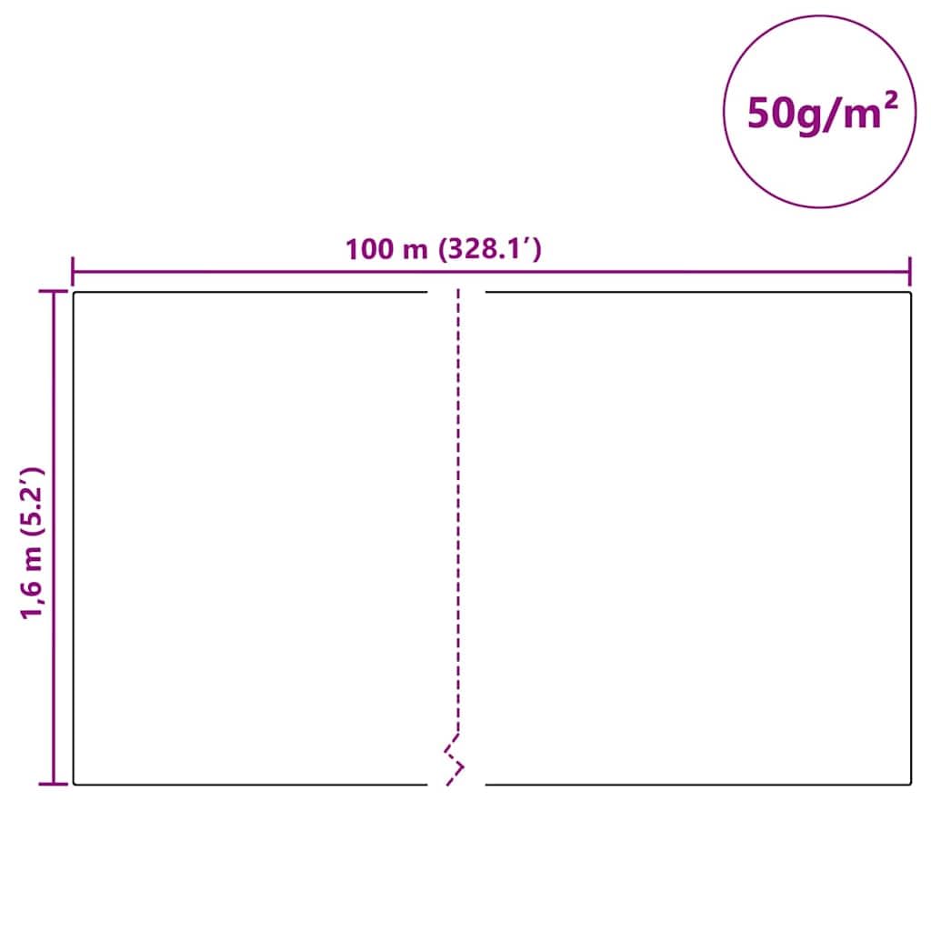 Winterschutz fur Pflanzen aus Vliesstoff Weiß 100 x 1,6 m, UV-beständig, wiederverwendbar, für Gartenpflege Zubehör, Balkon, Terrasse und Gewächshaus, einfacher Frostschutz im Außenbereich