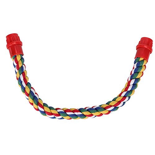 Image of Bird Rope Perch, Colorful Bendable Chewable Cotton Ropes Perch Stand for Parrot Budgie Parakeet Cockatiel Conure Lovebird Finch Canary (S)