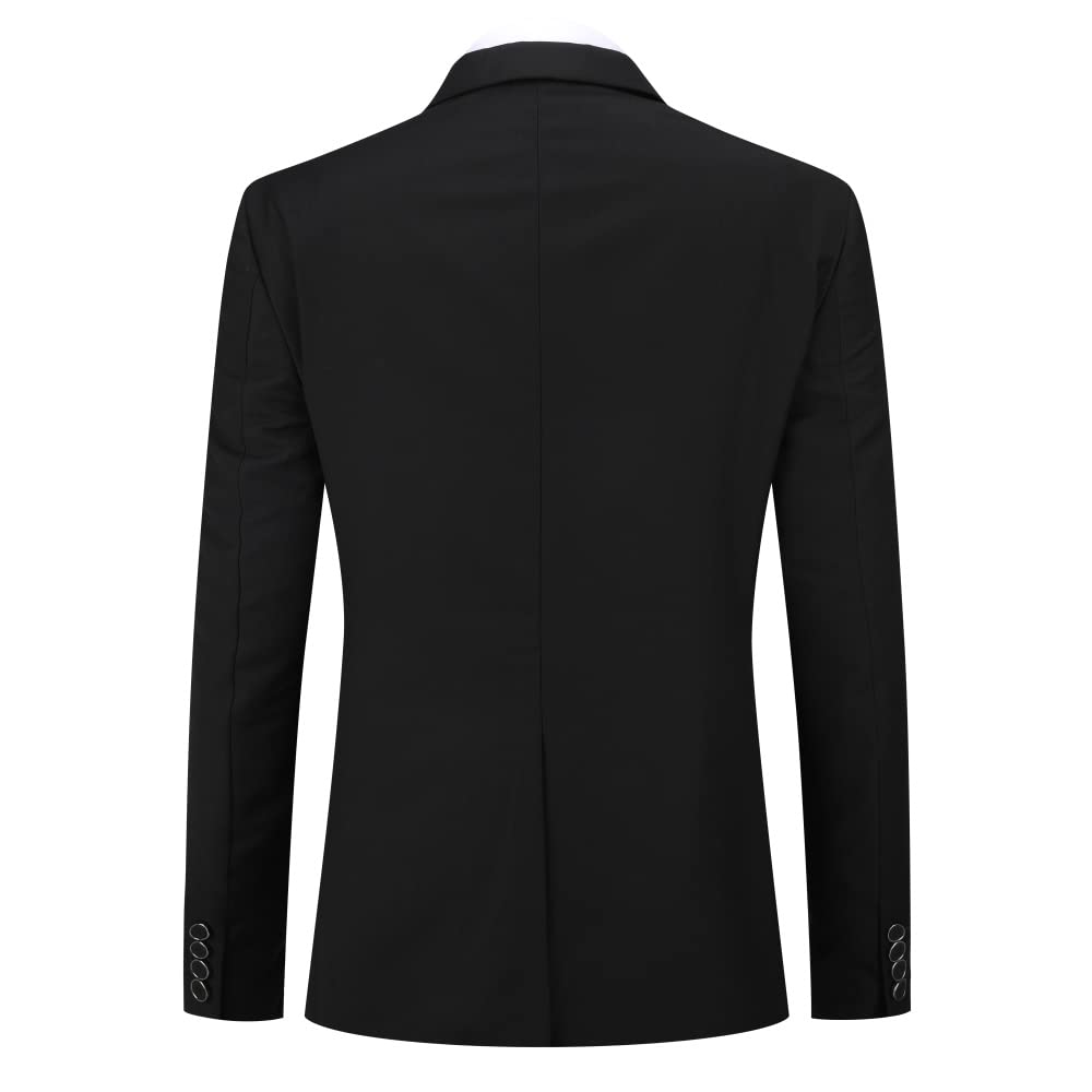 Allthemen Abito da Uomo in 2 Pezzi in Tinta Unita con Due Bottoni Giacca Formale da Lavoro per Matrimonio Blazer + Cravatta