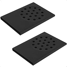 Kit com 2 Ralos para Banheiro Pratic de Passagem do Box, em Aço Inox Preto. Design Moderno e Alta Durabilidade, Ideal para Banheiros Sofisticados - Life Metais