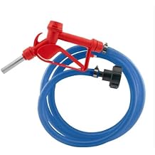 Metal Fuel Gun   Red with 10m   Hose & Tank Adaptor Set - Ideal for Refueling Vehicles, Machinery & Equipment