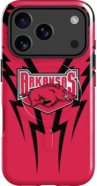 Skinit Impact Phone Case Compatible with iPhone 17 Pro Max Magsafe - Officially Licensed University of Arkansas-Fayetteville Razorbacks Red Logo Design