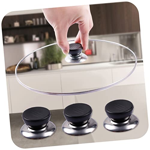 ELAYARD 3 Piezas Pomos para Tapa de Olla Tiradores Resistentes y Aislantes Repuestos para Asas de Ollas y Sartenes Fácil Instalación y Alta Resistencia Térmica Compatibles con Tapas