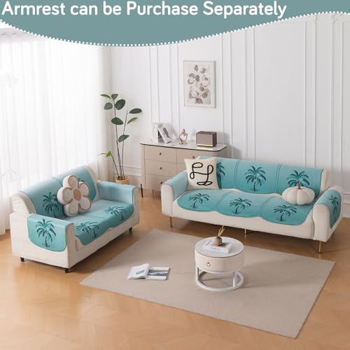 Image of HOKIPO HeavenHue Sofa Cover 5 Seater Panel Set 3+2, Island Breeze