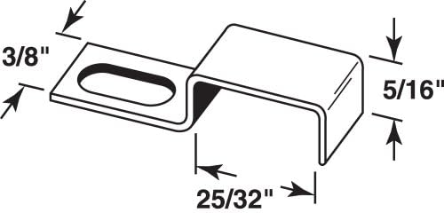 Prime-Line L 5836 3/8 x 3/4 In., Aluminum, Screen Stretcher Clips with Screws (8 Pack) image 4