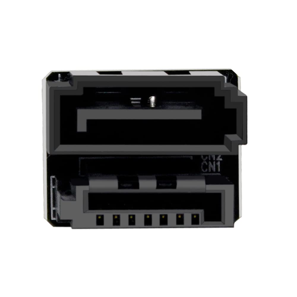 Pojedynczy adapter SATA 7-pinowy żeński na 7-pinowy męski 360 stopni kątowy adapter do komputerów stacjonarnych SSD HDD płyta główna płyta główna