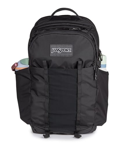 Image of JanSport 34L All Around Pack - 15 inch Laptop Sleeve, Black | Versatile Rucksack w /Hydration Sleeve, Reflective Accents & Safety Whistle