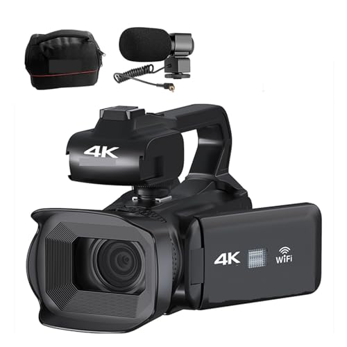 rfIJrfIJ 18X Full 4K 60FPS Professional Camcorder For Live Stream Webcam 64MP Digital Video Camera 4 Rotate Screen Vlog Reco