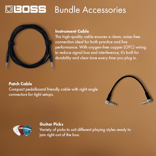 Image of Boss RC-5 Loop Station | Bundle with Gearlux Instrument Cable, Patch Cable, and Picks