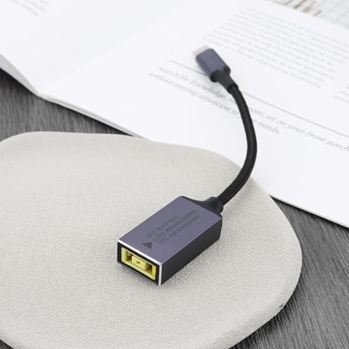 Adaptador USB-C a Lenovo punta delgada cable de carga 100W boca cuadrada 11mm para portátil 7