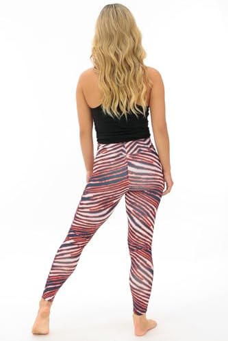 Zubaz NFL Women's Basic Zebra Print Legging, Chicago Bears, X-Large Team Color - 4