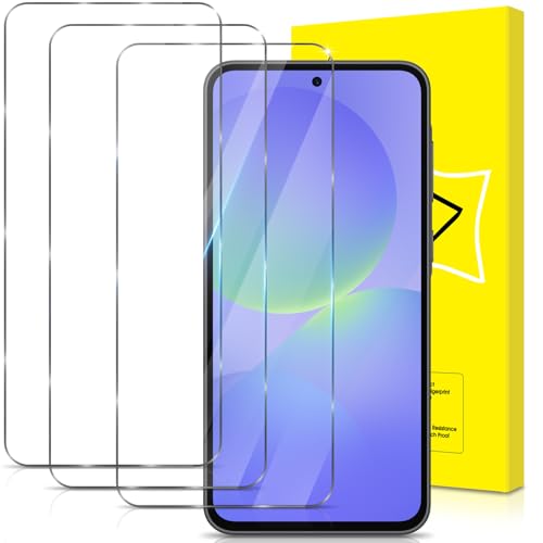GiiYoon-3 Piezas Protector de Pantalla para Samsung Galaxy A56 5G / Samsung Galaxy A36 5G Cristal Templado, [Sin Burbujas] [Cobertura Completa] [9H Dureza] Vidrio Templado HD Protector Pantalla
