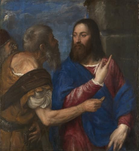 Tableau la monnaie hommage de Tiziano Vecelli impression d'art sur toile 60x90cm