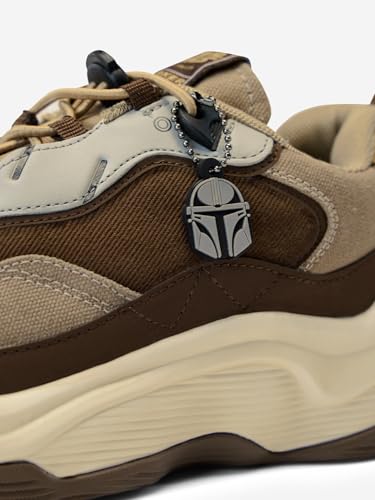 Image of The Souled Store Star Wars: Mandalorian Men and Boys Brown Lace Up Low Top Sneakers