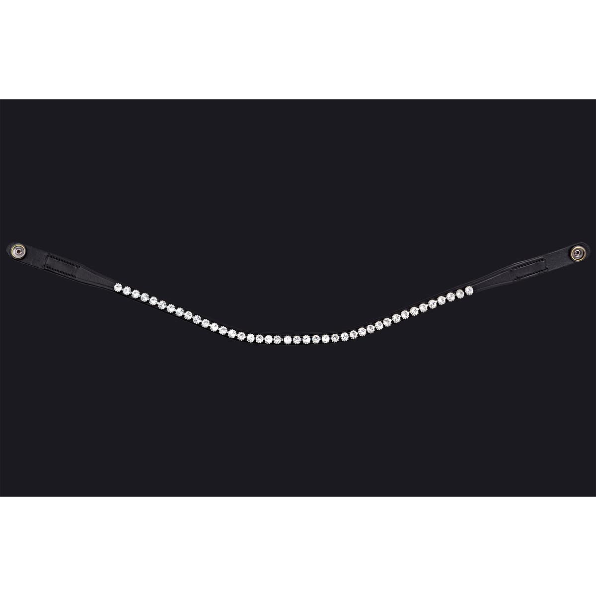 Courroie frontale ShineBright noir Full bandeau frontal strass cheval