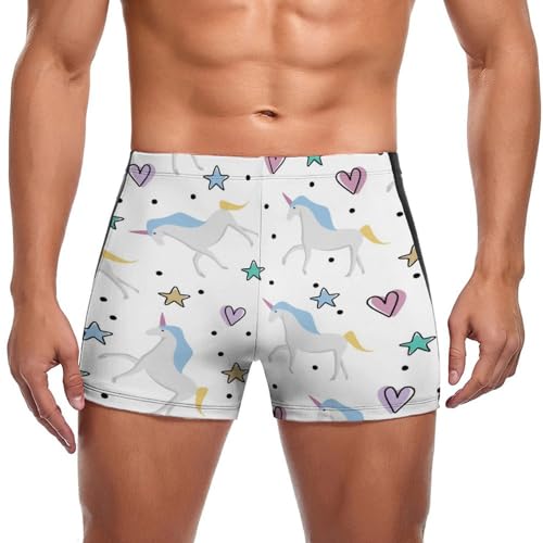 Boxer de bain homme licorne anti frottement pour nager confortablement