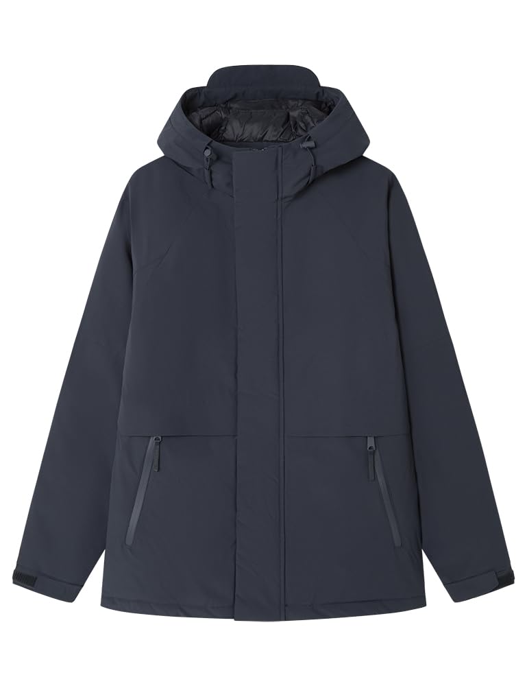 Springfield Casual Puufed Short Parka Sorona Aura With Hoodie. Parka boisée Homme