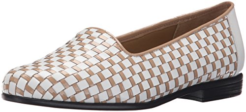 Trotters Femme Liz Ballerines, Blanc Nude, 41 EU Étroit