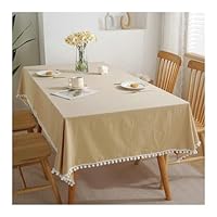 Keuken Tafelkleden Vierkante tafelkleed katoenen linnen tafelkleed wasbaar vierkante tafel cover geruite tafelkleed borduurwerk kwast tafelkleed for keuken eetkamer Picknick Tafelkleed