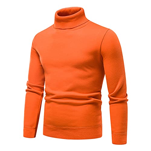 PONERY Herren Pullover - Herbst Winter Solid Rollkragenpullover Herren Slim...