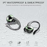 Wireless Earbuds,Bluetooth 5.4 Headphones Sport, Wireless Earphones HiFi Stereo Sound with Noise Canceling Mic, 50H Bluetooth Earbuds with EarHooks, IP7 Waterproof Ear Buds for Sports Running/Workout