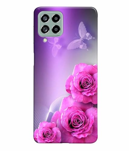 Image of Printed Hard Back Case Cover & Compatible for Samsung Galaxy M53 5G / M536Bzneinu, Samsung M53 5G | Rose Flower Painting Art (Multicolor) - D1198