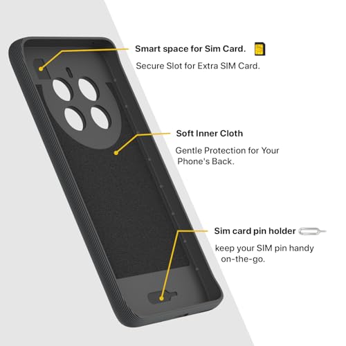 Image of Pikkme Back Cover for Realme 12 Pro 5G / Realme 12 Pro Plus 5G Camera Protection 3D Hexa Cube Design Silicone Protective Bumper Case (Grey)