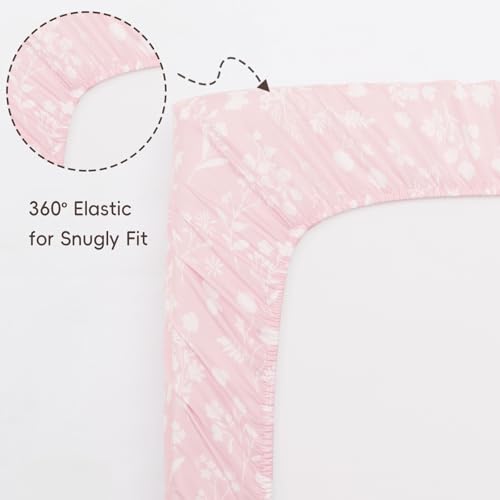Image of david's kids 3 Pack Fitted Crib Sheets, Ultra Soft Breathable Comfortable Baby Sheet Set for Boys Girls Neutral, 28x52 Inch Fits Standard Crib and Toddler Mattresses, Garden