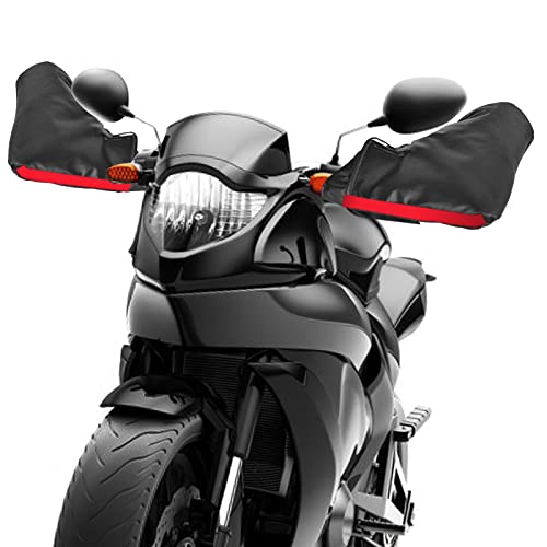 Protectores de Manillar para Moto, Calentador Manoplas para Manillar de Motos de Nieve, Guantes de Invierno para Manillar de Moto, Manoplas para Manillar a Prueba de Viento para Moto Scooter Cover