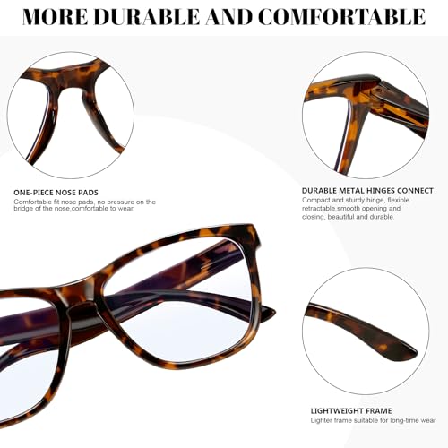 Image of Retro Blue Light Blocking Glasses for Women Men Classic Style Computer TV Eyeglasses Anti Eyestrain