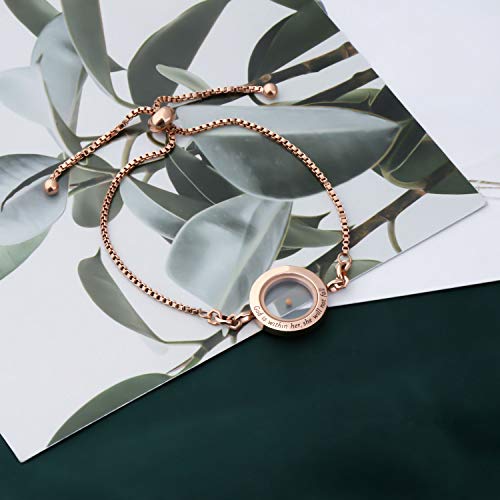 FAADBUK Christian Mustard Seed Bracelet Christian Gift Psalm 46:5 God Is Within Her She Will Not Fall Mustard Seed Jewelry Bracelet Religious Gift Jewelry2