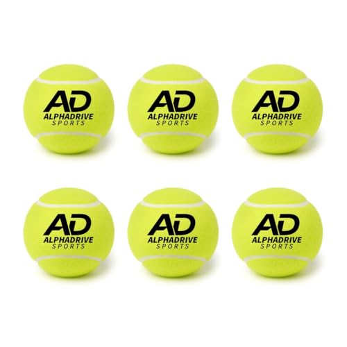 Image of Heavy Cricket Tennis Balls - Pack of 6 | Heavy-Weight Training Balls for Power Hitting & Hard-Surface Play | Durable High-Bounce Practice Balls (Yellow (Heavy), Super (Pack of 6))