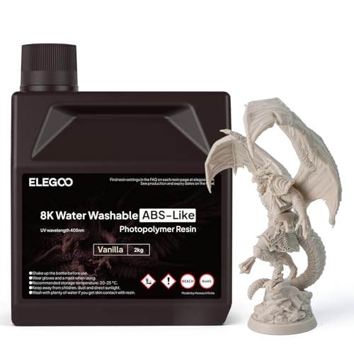 ELEGOO Water Washable ABS Like 8k Resin Vanilla 2kg