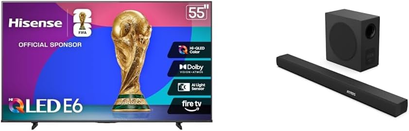 Bundle of Hisense 55 inch E6 with AX3100Q