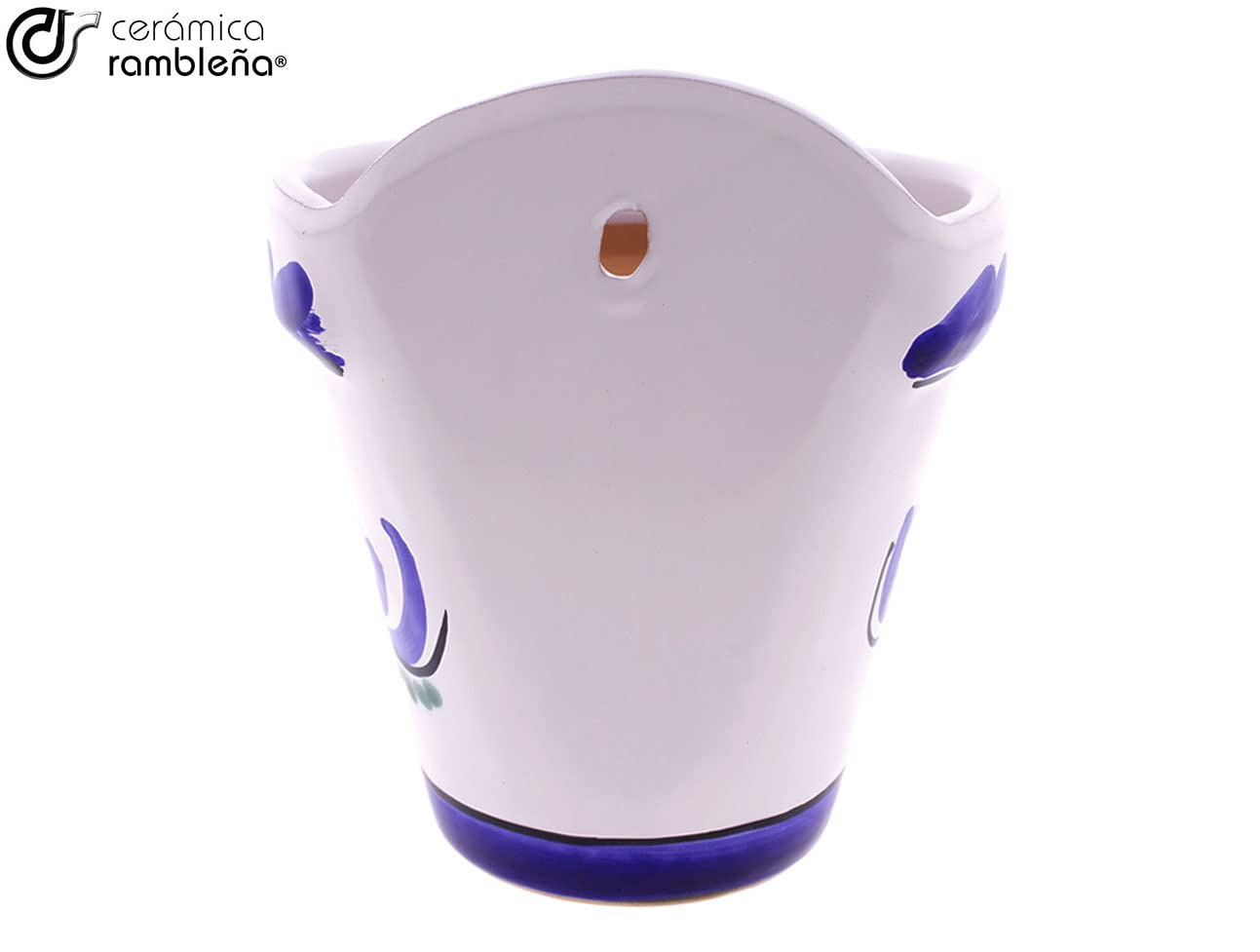 CERÁMICA RAMBLEÑA Hängende Pflanztöpfe Aus Ton - Set X4, Handdekoriert, 13,5 Bis 22,5 Cm, Modell D119