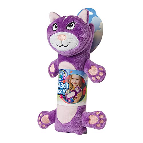 Image of Cloudz Kids Super Soft N' Cuddly Seat Belt Buddy XL Travel Pillow. Keep Your Kids Comfy and Supported at Home or On The Go! - Cat