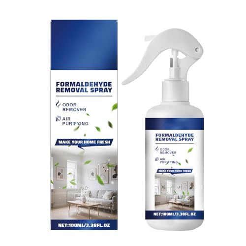 KOAHDE Odor Remover Spray Air Purifying Spray,Formaldehyde Removal Spray,Household Odor Eliminator for Furniture Wall Floor and Car,Formaldehyde Absorbent Spray,100ML,1PC