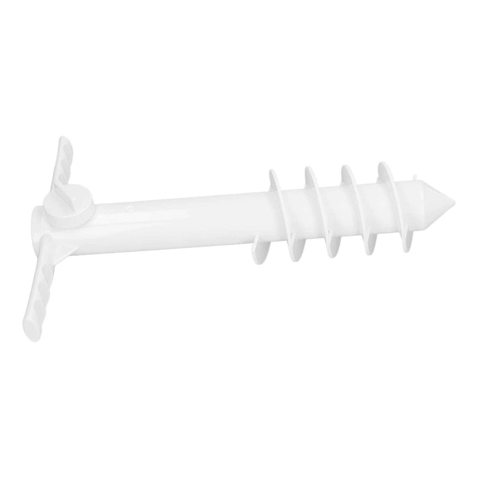 Yosoo Health Gear Support de sécurité Multifonction pour Parasol de Plage, Ancre de Sable, avec 5 Vis en Spirale, Base Extérieure Robuste, Facile à Installer, Piquet de Saisie vent Blanc